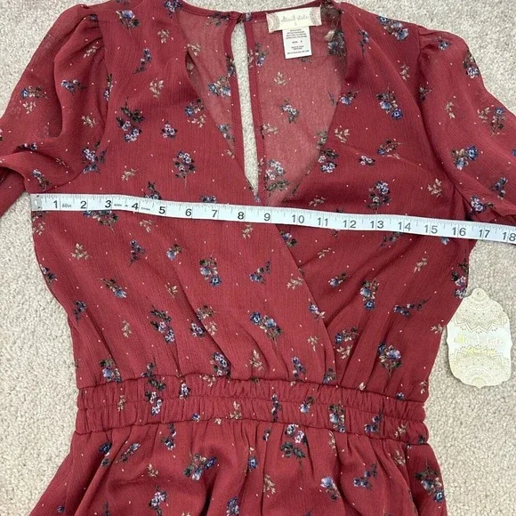 Altar'd State Dress Womens Size Small Floral Long Sleeve Fall Ladies New w Tag - Picture 6 of 11